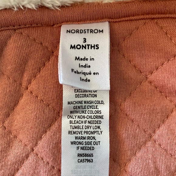 Nordstrom Baby Print Bunting Pink Dottie 3M - Picture 4 of 5